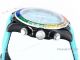 Japan Grade Rolex Rainbow Daytona Quartz 43 Watch Light Blue Braided Strap (5)_th.jpg